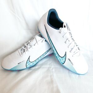 Nike Mercurial Vapor 15 White and Blue Soccer Cleats
